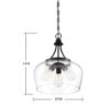 Picture of 15" Octave Black 3-Light E26 Pendant