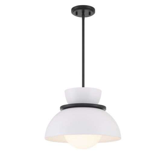 Picture of 15" Stella Matte Black 1 Light E26 Pendant