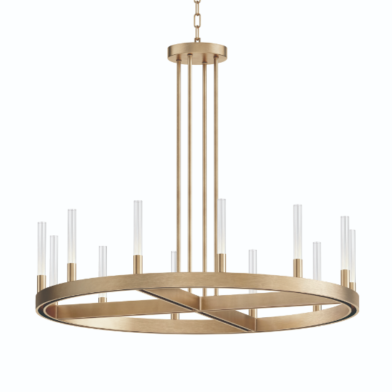 Foto para 31.5" Ovation Gold 12-Light LED Chandelier