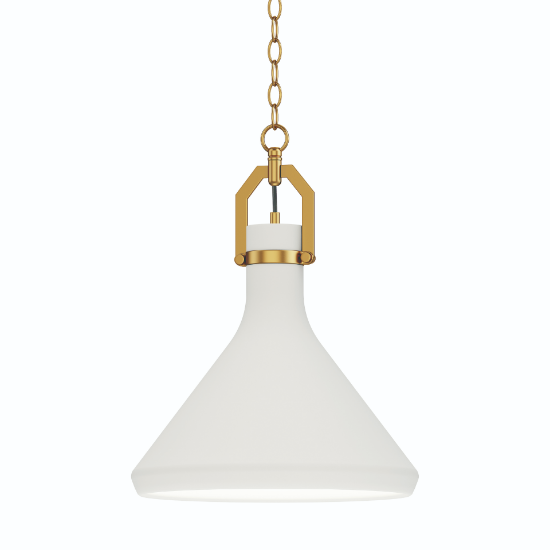 Picture of 13" Lumi Satin Brass 1-Light Pendant