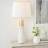 Picture of 29" White & Gold Speckled Ceramic Terrazzo Tall Table Lamp