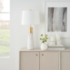 Foto para 29" White & Gold Speckled Ceramic Terrazzo Tall Table Lamp