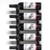 Picture of 9-Bottle Matte Black Metal Wall Mounted Wine Rack