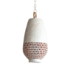 Foto para 21" Atzompa Diamante C White Washed Clay Brushed Brass 3-Light Pendant