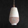 Picture of 21" Atzompa Diamante C White Washed Clay Brushed Brass 3-Light Pendant