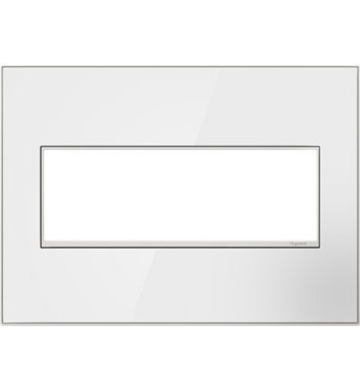 Picture of adorne White-on-White 3-Gang Screwless Wall Plate